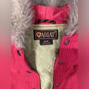 Ariat light red corduroy jacket- medium